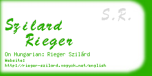 szilard rieger business card